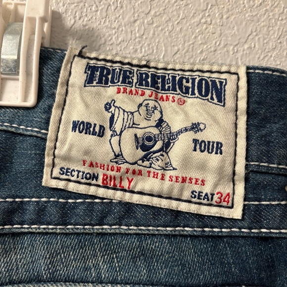Mens True Religion distressed jeans sz 38/40 - Picture 8 of 12